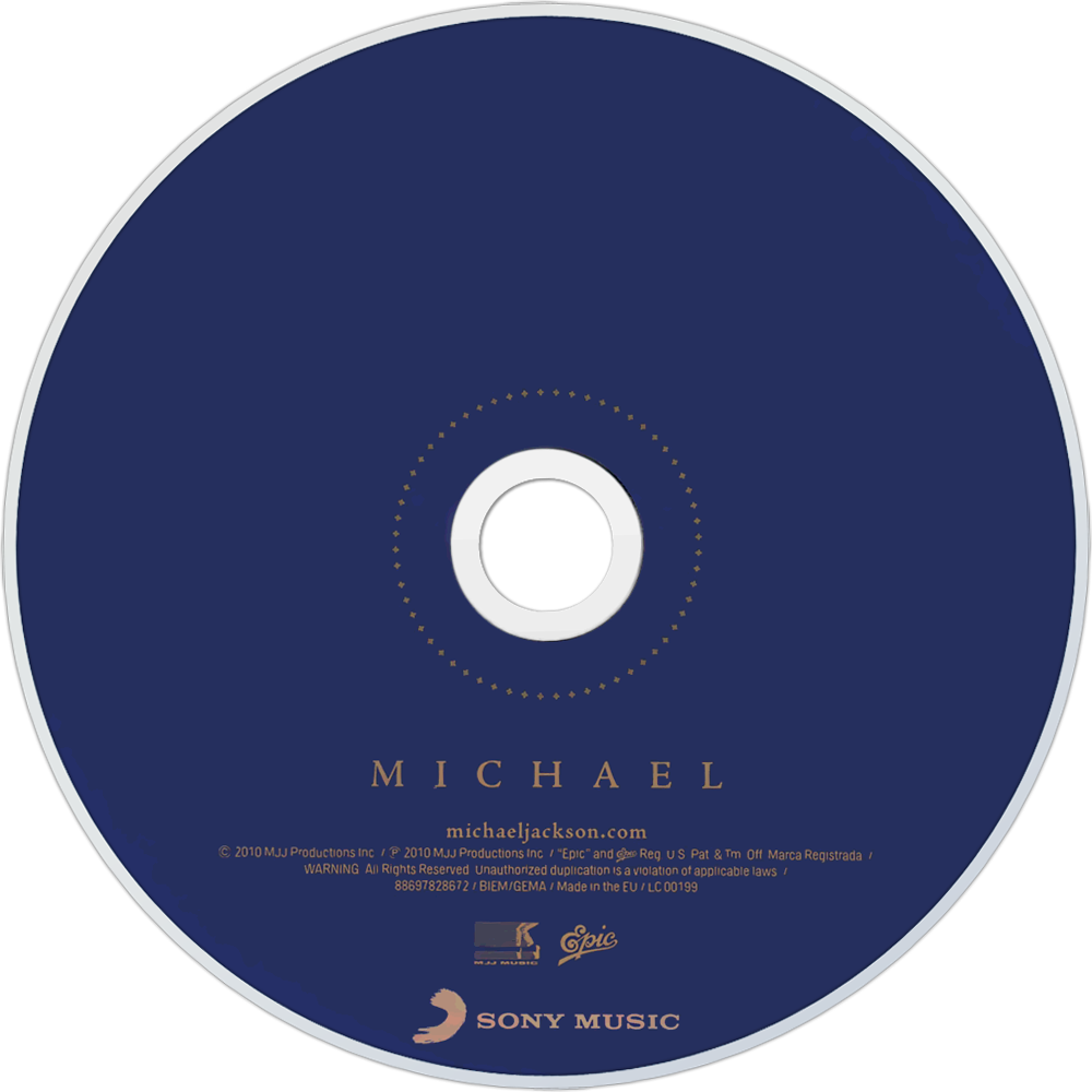 A Michael Jackson CD with a dark blue face, featuring gold text and logos including 'MICHAEL JACKSON', Mad City Grooves Cairo